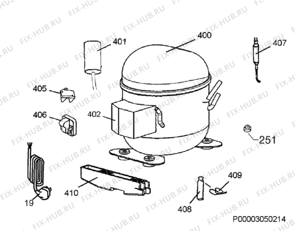 Взрыв-схема холодильника Electrolux 13215DBA20 - Схема узла Cooling system 017